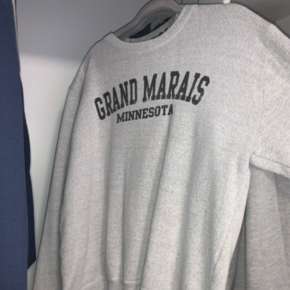 oversized light grey crewneck